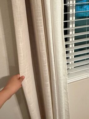 Neutral Ivory Curtain Panel 4 panels